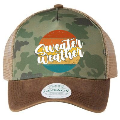Sweater Weather Retro Vintage Fall Legacy Tie Dye Trucker Hat