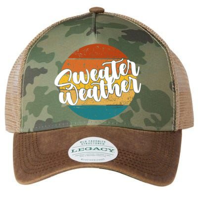 Sweater Weather Retro Vintage Fall Legacy Tie Dye Trucker Hat