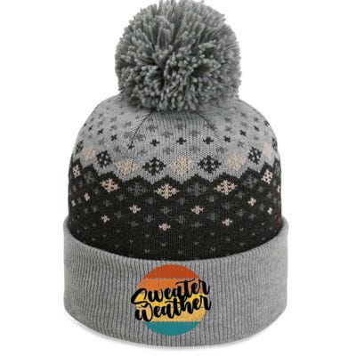 Sweater Weather Retro Vintage Fall The Baniff Cuffed Pom Beanie