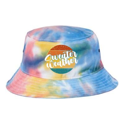 Sweater Weather Retro Vintage Fall Tie Dye Newport Bucket Hat