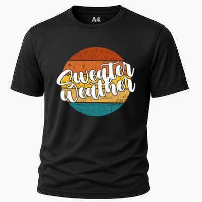 Sweater Weather Retro Vintage Fall Performance Shirt