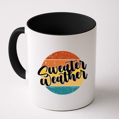 Sweater Weather Retro Vintage Fall Mug