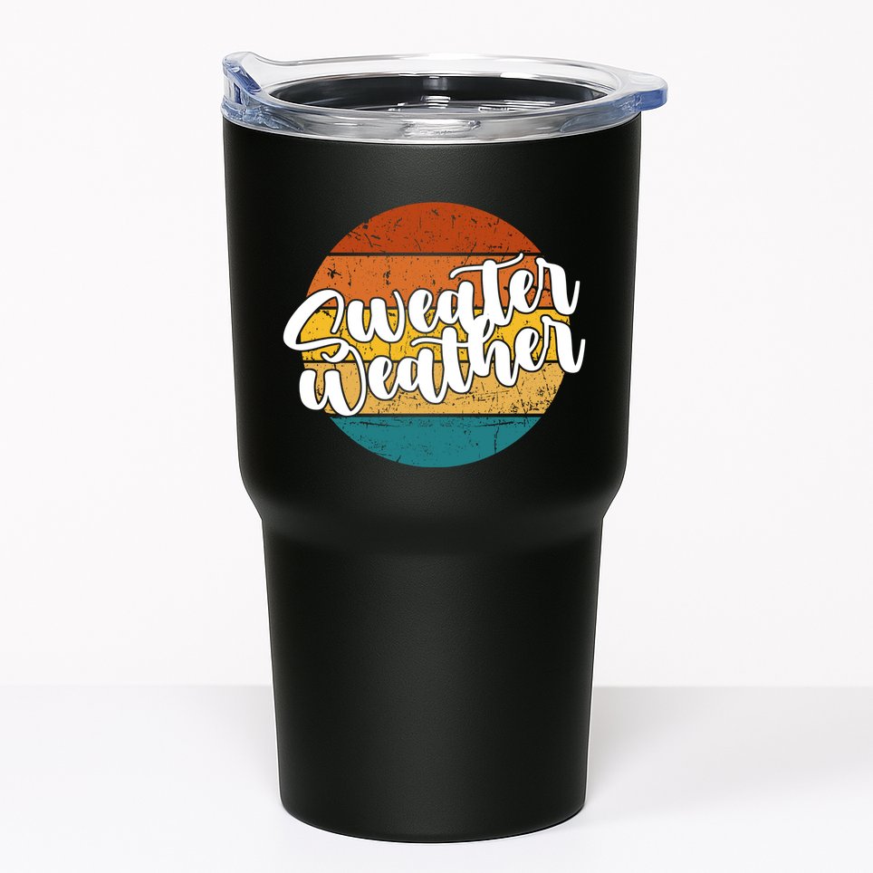 Sweater Weather Retro Vintage Fall Tumbler
