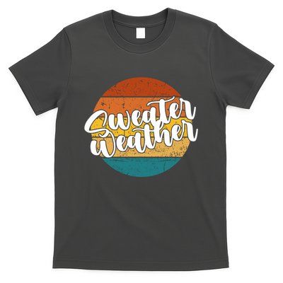 Sweater Weather Retro Vintage Fall T-Shirt