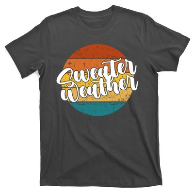 Sweater Weather Retro Vintage Fall T-Shirt