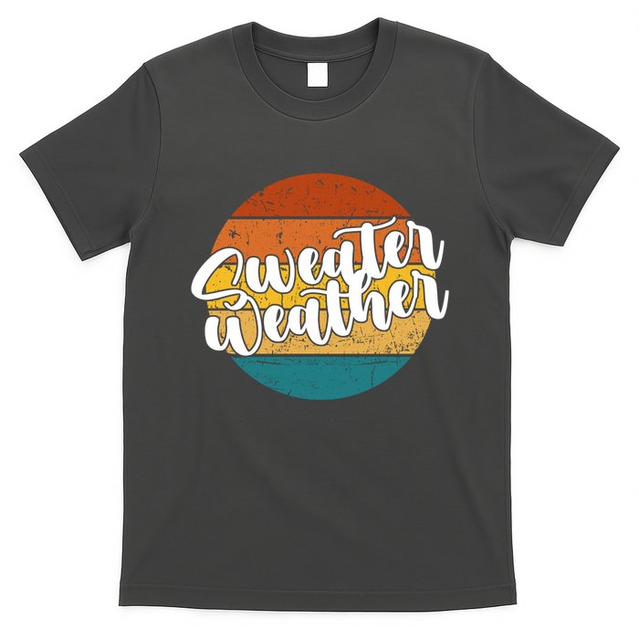 Sweater Weather Retro Vintage Fall T-Shirt