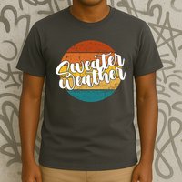 Sweater Weather Retro Vintage Fall T-Shirt