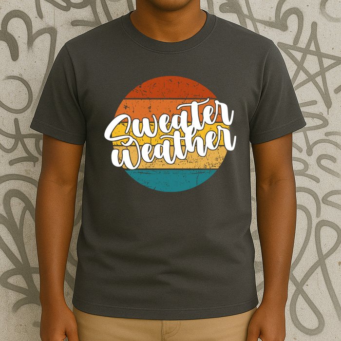 Sweater Weather Retro Vintage Fall T-Shirt