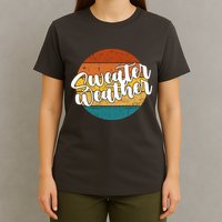 Sweater Weather Retro Vintage Fall T-Shirt