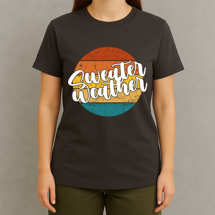 Sweater Weather Retro Vintage Fall T-Shirt