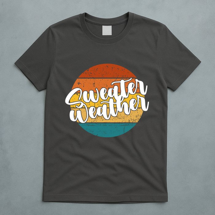 Sweater Weather Retro Vintage Fall T-Shirt