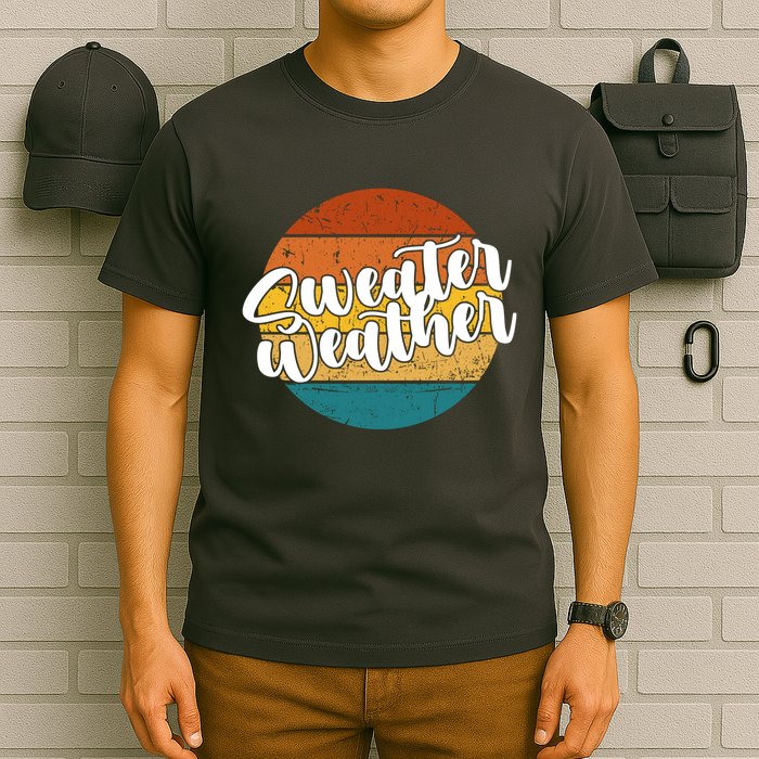 Sweater Weather Retro Vintage Fall T-Shirt