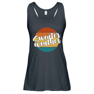 Sweater Weather Retro Vintage Fall Ladies Essential Flowy Tank