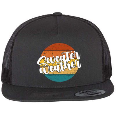 Sweater Weather Retro Vintage Fall Flatbill Hat