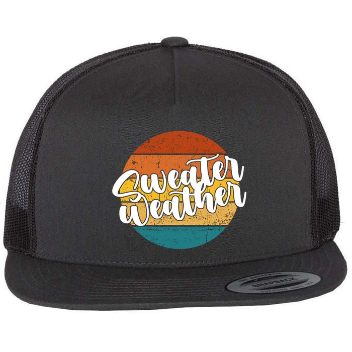 Sweater Weather Retro Vintage Fall Flatbill Hat