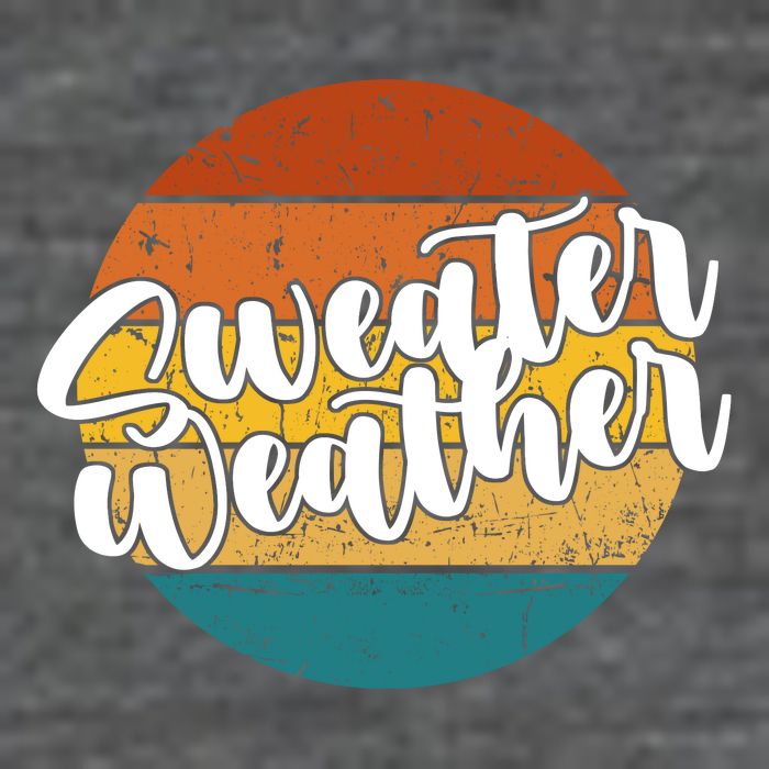 Sweater Weather Retro Vintage Fall Flatbill Hat