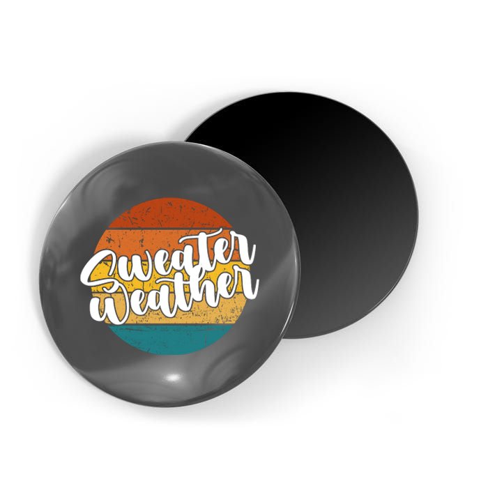 Sweater Weather Retro Vintage Fall Magnet