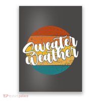 Sweater Weather Retro Vintage Fall Poster