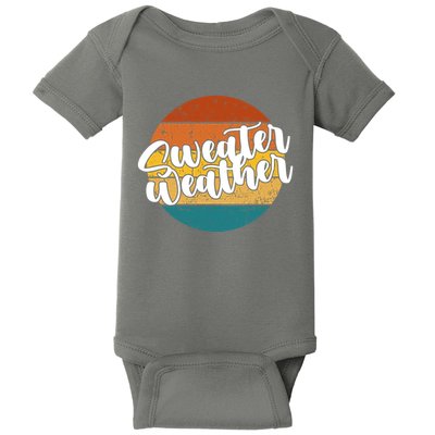 Sweater Weather Retro Vintage Fall Baby Bodysuit