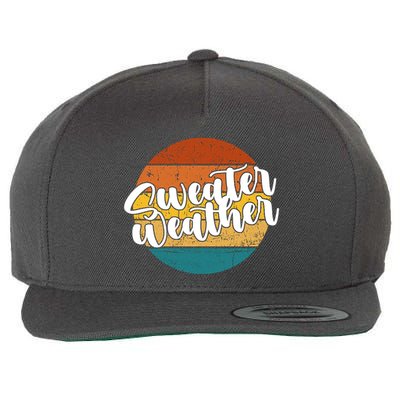 Sweater Weather Retro Vintage Fall Wool Snapback Cap