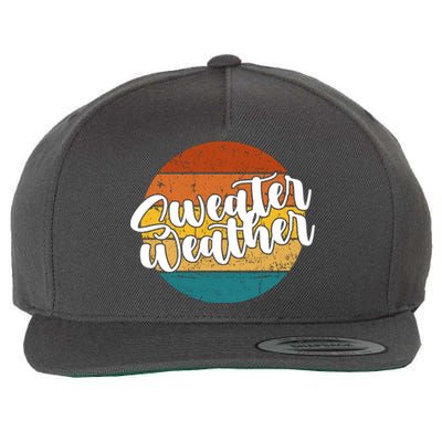 Sweater Weather Retro Vintage Fall Wool Snapback Cap