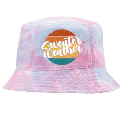 Sweater Weather Retro Vintage Fall Tie-Dyed Bucket Hat