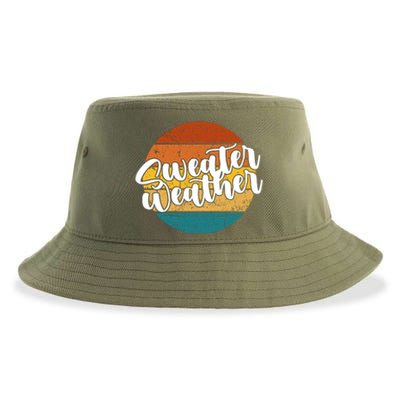 Sweater Weather Retro Vintage Fall Sustainable Bucket Hat