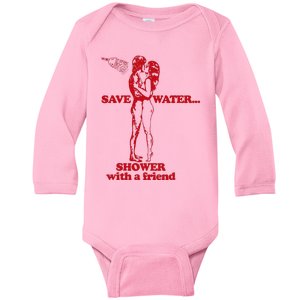 Save Water Shower With A Friend Baby Long Sleeve Bodysuit