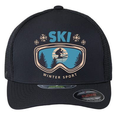 Ski Winter Sport Flexfit Unipanel Trucker Cap