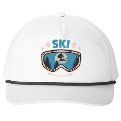 Ski Winter Sport Snapback Five-Panel Rope Hat