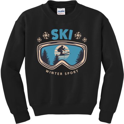 Ski Winter Sport Kids Sweatshirt