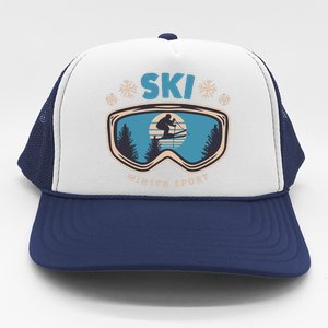 Ski Winter Sport Trucker Hat