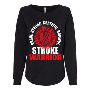 Stroke Warrior Stroke Survivor Red Awareness Ribbon Womens California Wash Sweatshirt