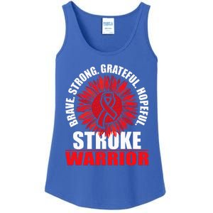 Stroke Warrior Stroke Survivor Red Awareness Ribbon Ladies Essential Tank