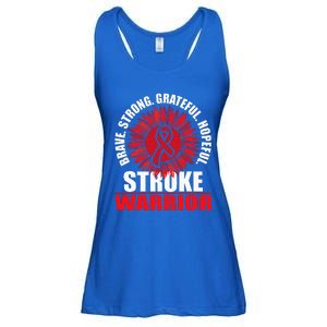 Stroke Warrior Stroke Survivor Red Awareness Ribbon Ladies Essential Flowy Tank