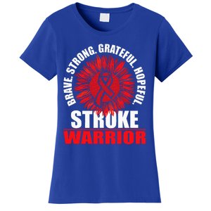 Stroke Warrior Stroke Survivor Red Awareness Ribbon Women's T-Shirt