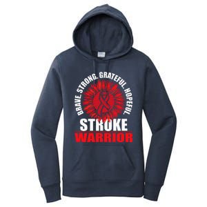 Stroke Warrior Stroke Survivor Red Awareness Ribbon Women's Pullover Hoodie