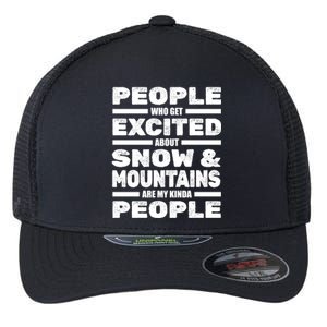 Skiing Winter Sports Cool Gift Skier Ski Snow Mountains Skiing Gift Flexfit Unipanel Trucker Cap