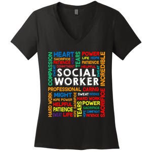 Social Worker School Social Worker Women's V-Neck T-Shirt