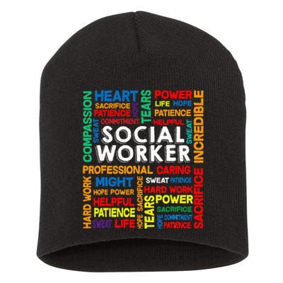 Social Worker School Social Worker Short Acrylic Beanie