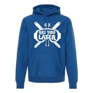 Skiing Winter Sports Gift Skier Ski Mountains Skiing Great Gift Premium Hoodie