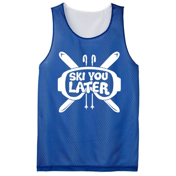 Skiing Winter Sports Gift Skier Ski Mountains Skiing Great Gift Mesh Reversible Basketball Jersey Tank