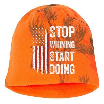 Stop Whining Start Doing Motivational Workout Motivation Kati - Camo Knit Beanie