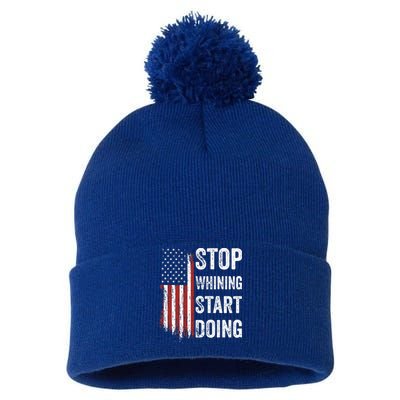 Stop Whining Start Doing Motivational Workout Motivation Pom Pom 12in Knit Beanie