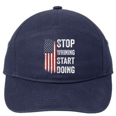 Stop Whining Start Doing Motivational Workout Motivation 7-Panel Snapback Hat