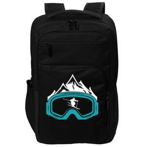 Skiing Winter Sports Gift Skier Ski Mountains Skiing Gift Impact Tech Backpack