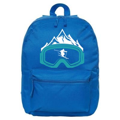 Skiing Winter Sports Gift Skier Ski Mountains Skiing Gift 16 in Basic Backpack