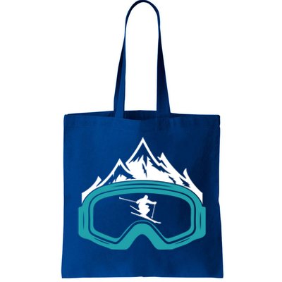 Skiing Winter Sports Gift Skier Ski Mountains Skiing Gift Tote Bag