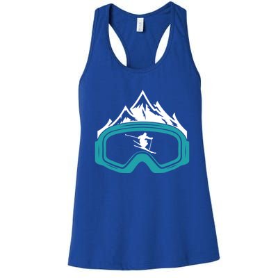 Skiing Winter Sports Gift Skier Ski Mountains Skiing Gift Women's Racerback Tank