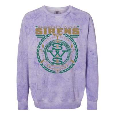 Sleeping With Sirens  Green Madness  O.fficial Merchandise  Colorblast Crewneck Sweatshirt